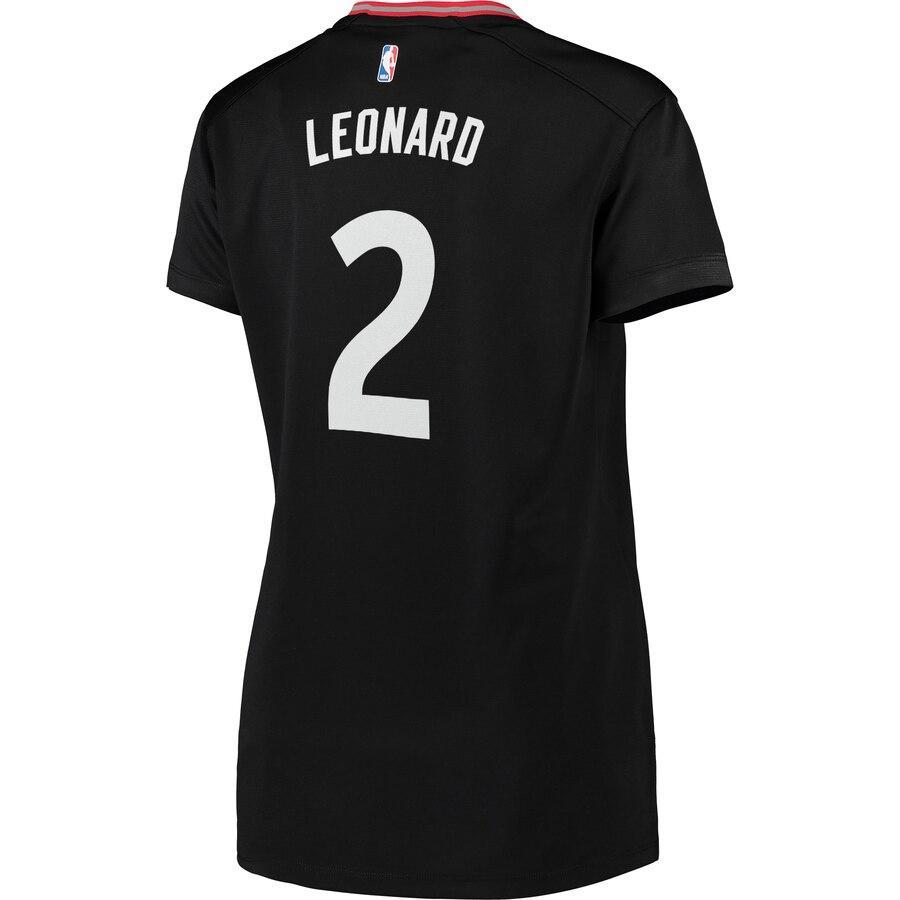 Kawhi Leonard Toronto Raptors Women's 2019 NBA Finals Champions Fast Break Replica Player Jersey Black – Statement Edition