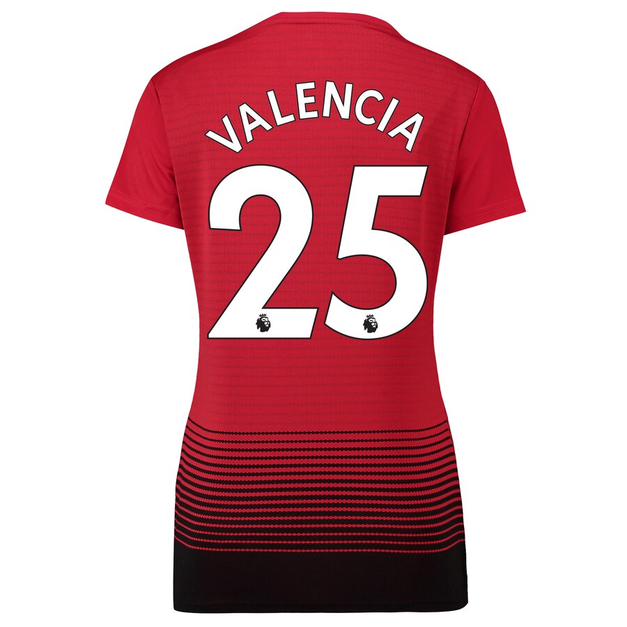 Antonio Valencia Manchester United Women's 18/19 Home Replica Jersey – Red