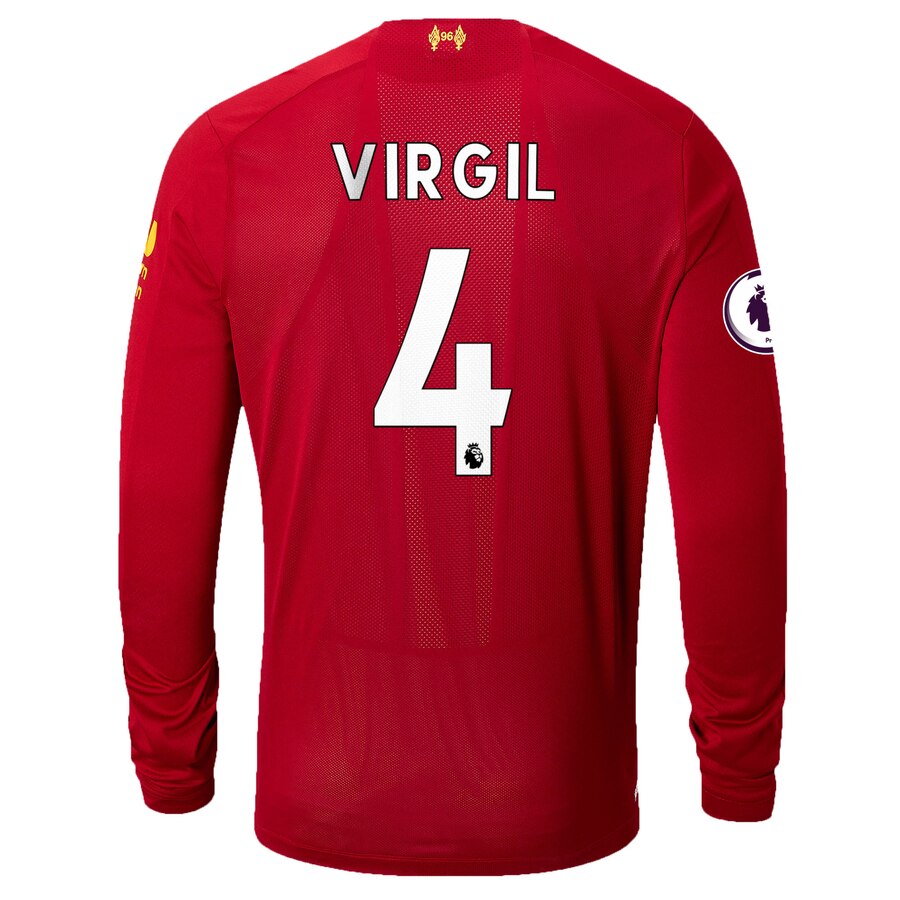 Van Dijk Liverpool Youth 2019/20 Home Replica Player Long Sleeve Jersey – Red
