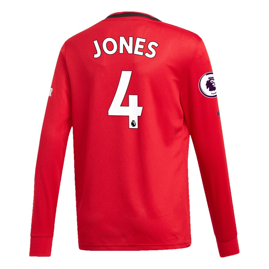 Phil Jones Manchester United Youth 2019/20 Home Replica Long Sleeve Player Jersey – Red
