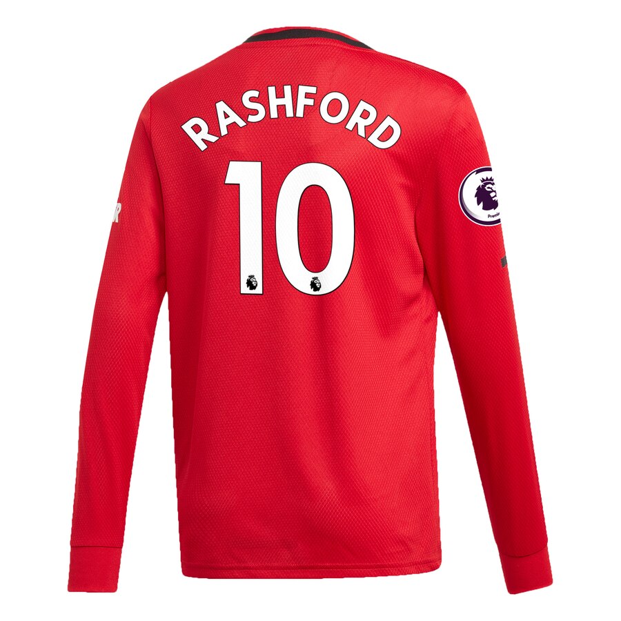 Marcus Rashford Manchester United Youth 2019/20 Home Replica Long Sleeve Player Jersey – Red