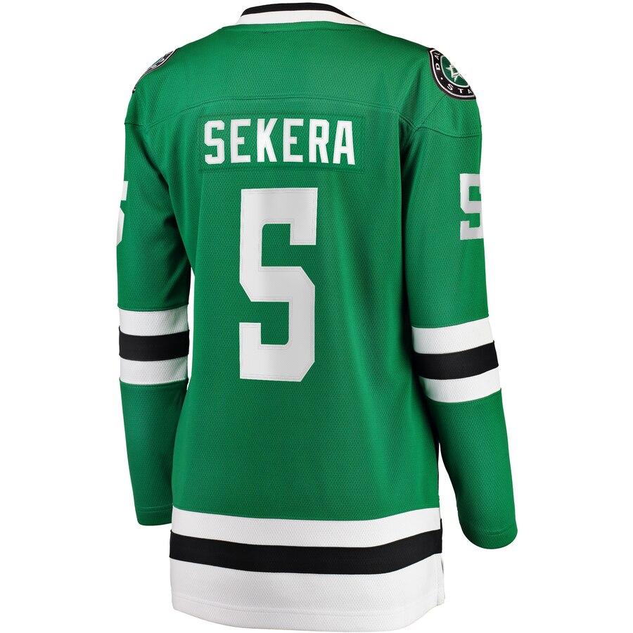 Andrej Sekera 5 Dallas Stars Women's Kelly Green Breakaway Home Player Jersey