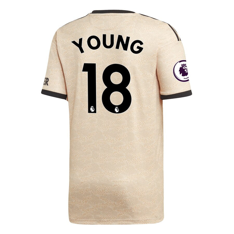 Ashley Young Manchester United Youth 2019/20 Away Replica Player Jersey - Tan