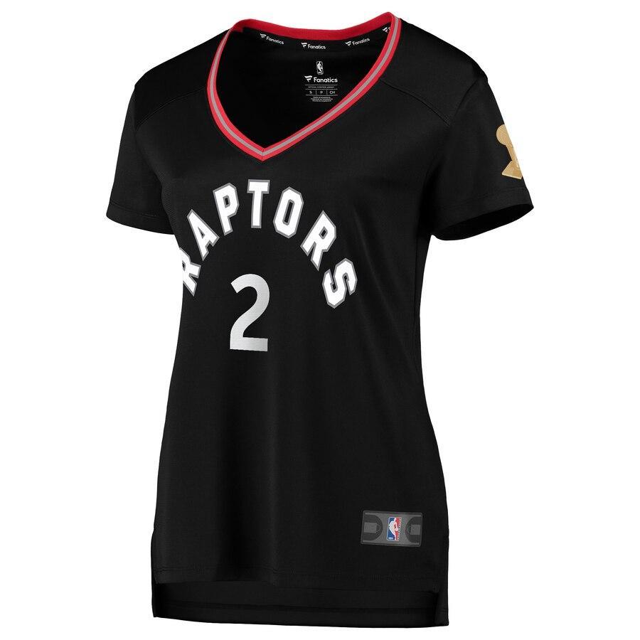 Kawhi Leonard Toronto Raptors Women's 2019 NBA Finals Champions Fast Break Replica Player Jersey Black – Statement Edition