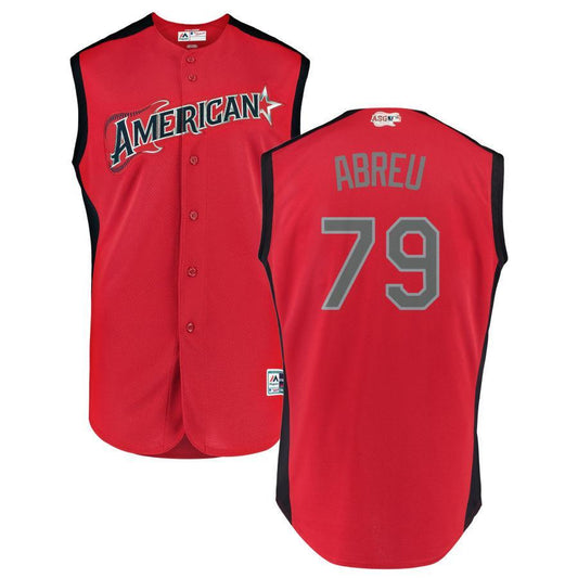 #79 Abreu Men's American League Majestic 2019 MLB All-Star Game Workout Custom Jersey
