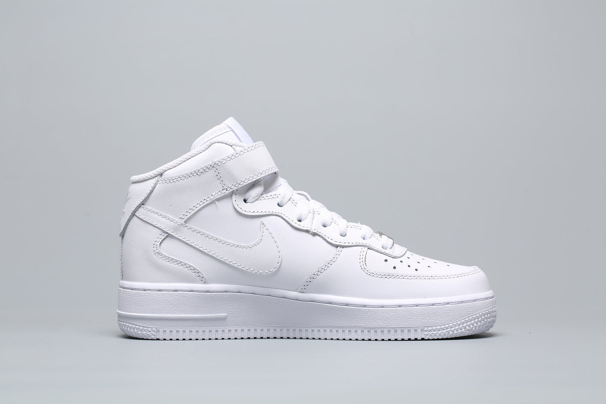 1 Mid All White AF1