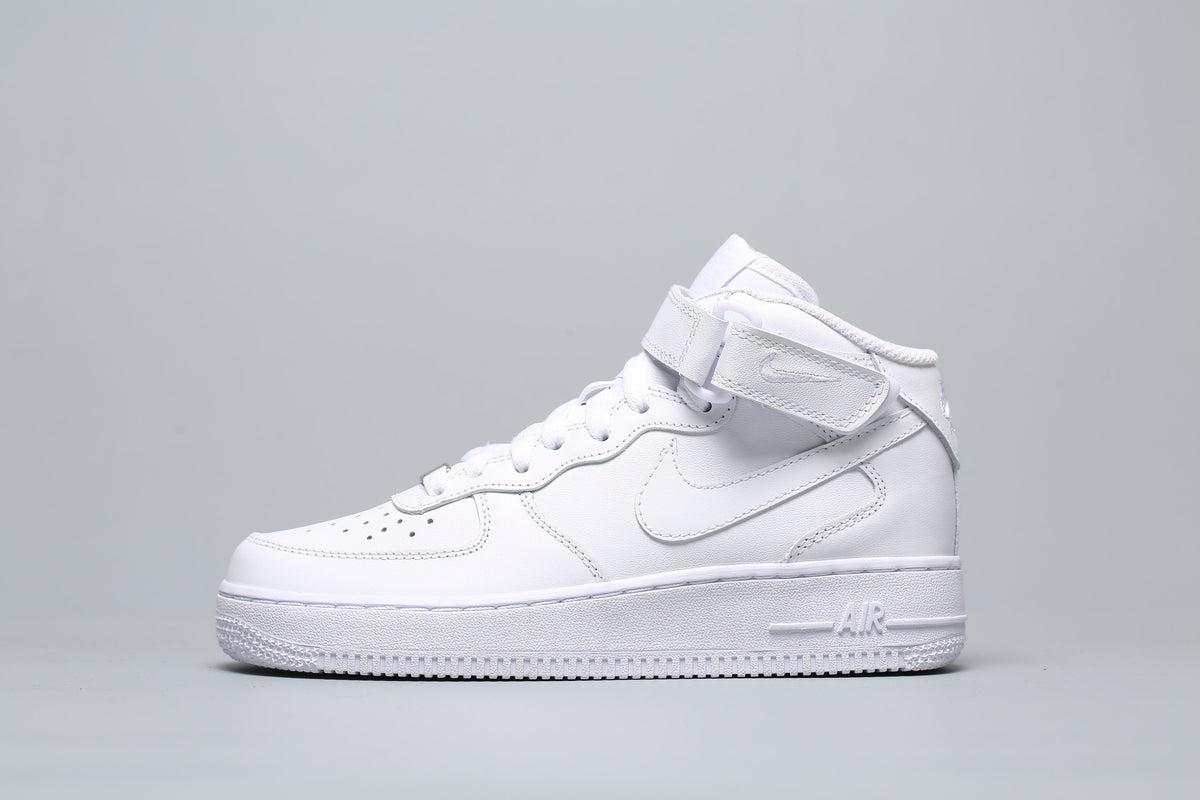 1 Mid All White AF1