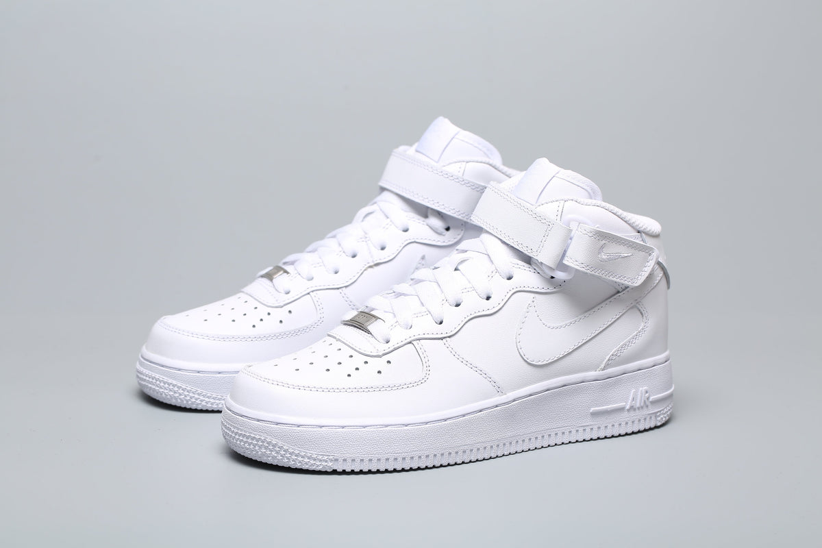 1 Mid All White AF1