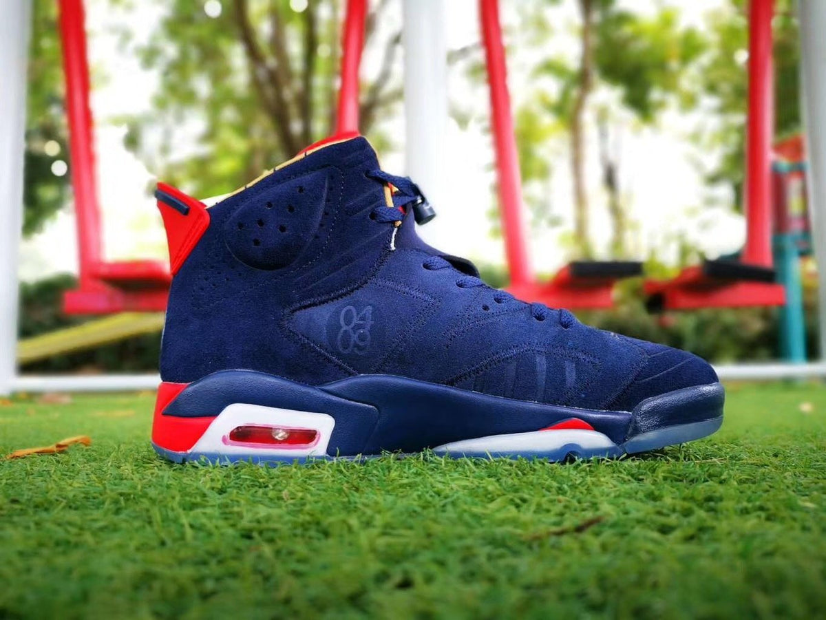 6 Suede Navy AJ6