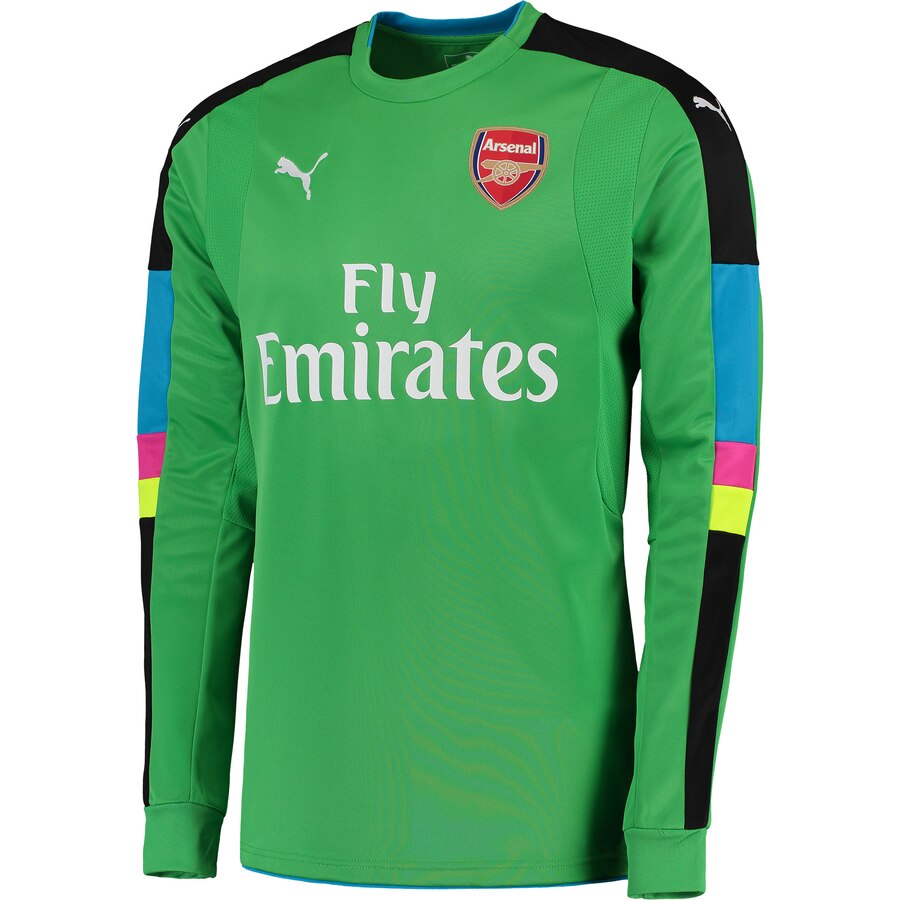 Arsenal 2016/17 Away Goalkeeper Long Sleeve Shirt With English Premier League Sponsor - Green