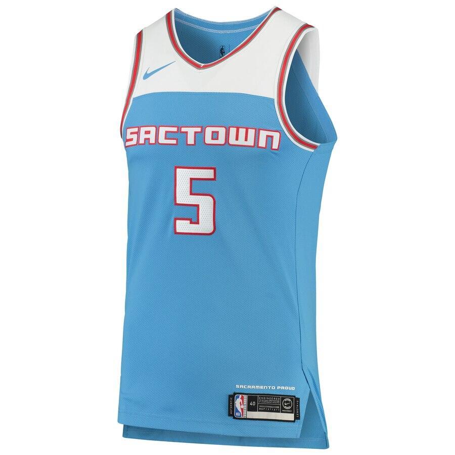 De'Aaron Fox Sacramento Kings 2018-19 Authentic Jersey Blue - City Edition