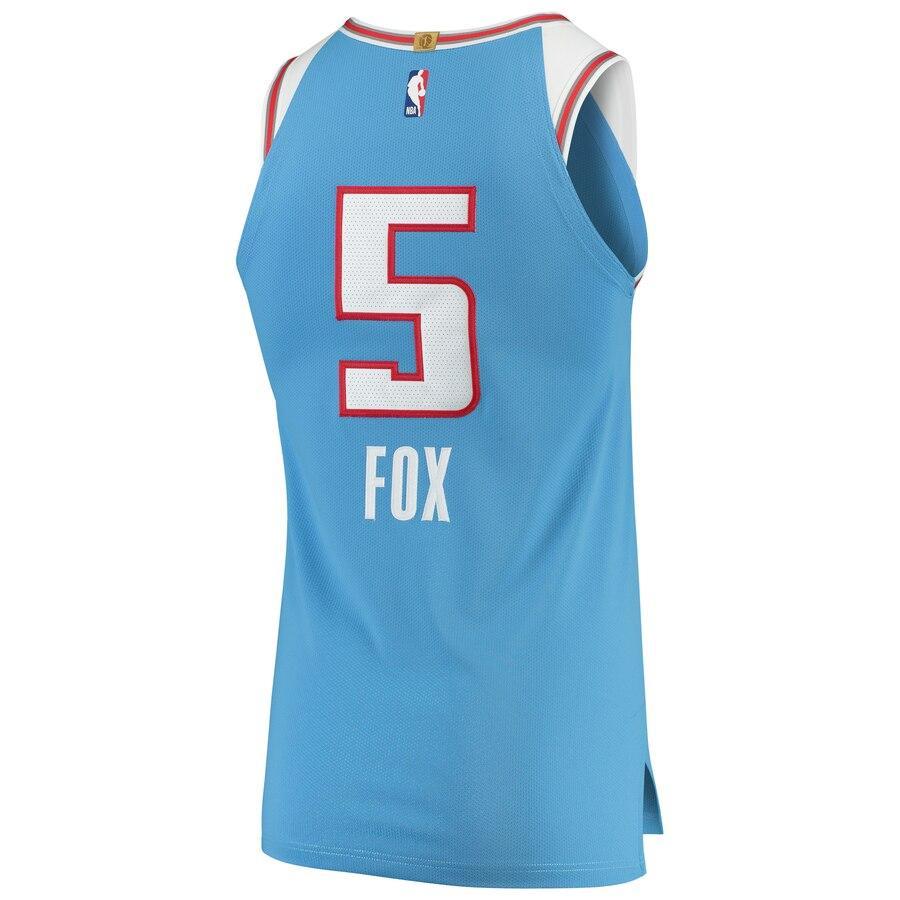 De'Aaron Fox Sacramento Kings 2018-19 Authentic Jersey Blue - City Edition