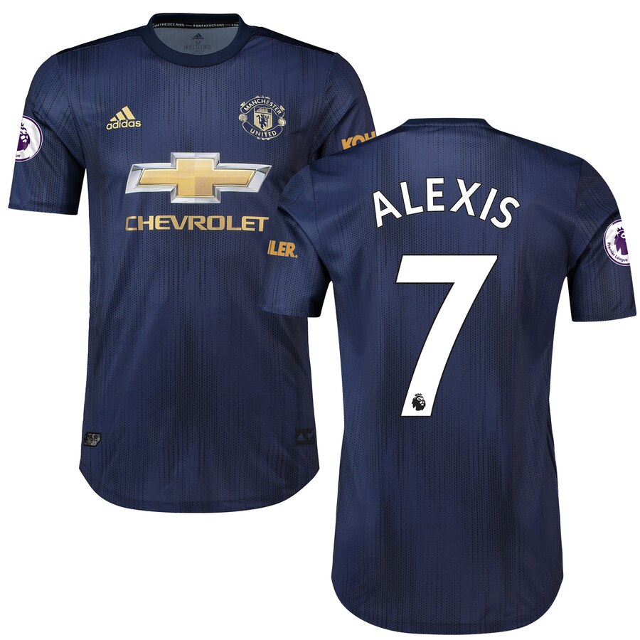 Alexis Sanchez Manchester United 2018/19 Third Authentic Player Jersey – Navy