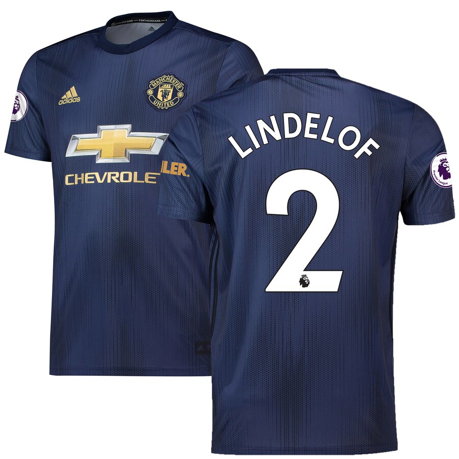 Victor Lindelof Manchester United 2018/19 Third Replica Player Jersey – Navy