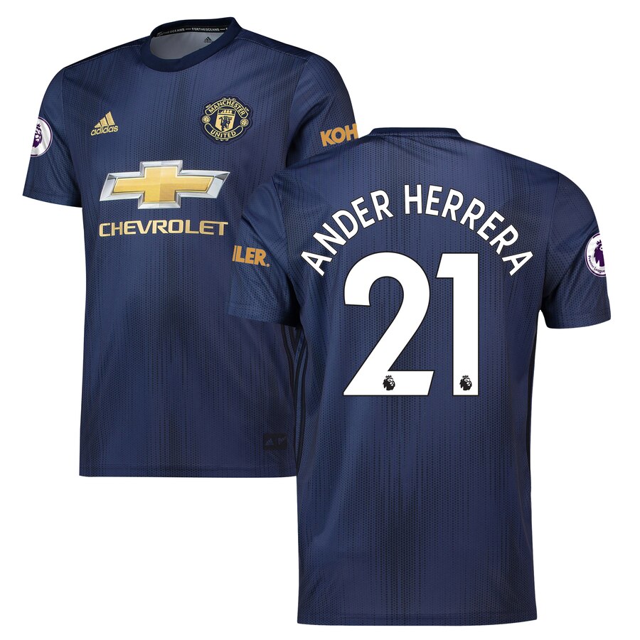 Ander Herrera Manchester United 2018/19 Third Replica Player Jersey – Navy