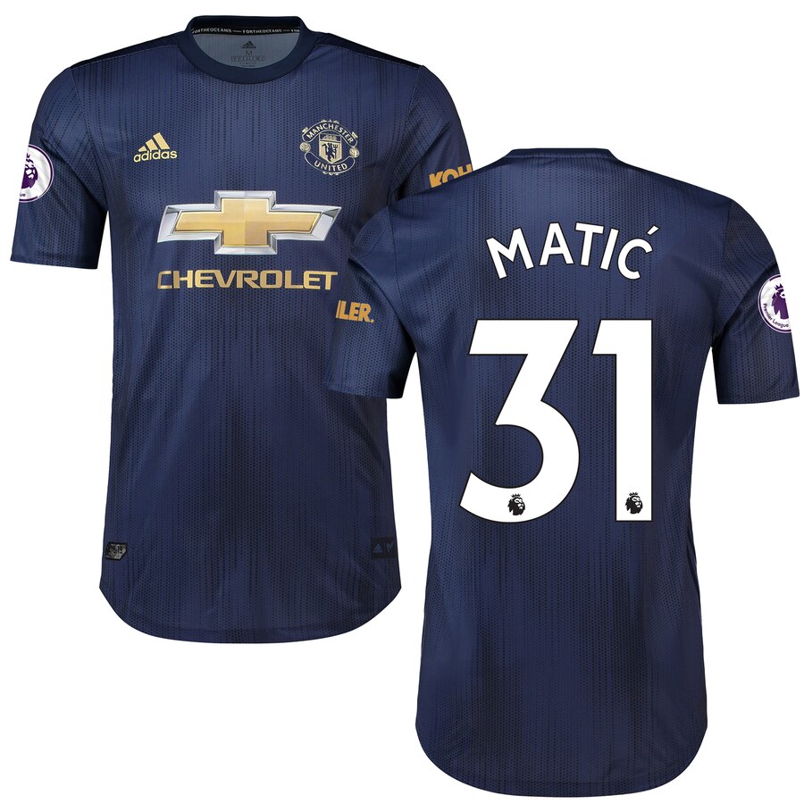 Nemanja Matic Manchester United 2018/19 Third Authentic Player Jersey – Navy