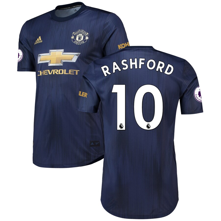 Marcus Rashford Manchester United 2018/19 Third Authentic Player Jersey – Navy