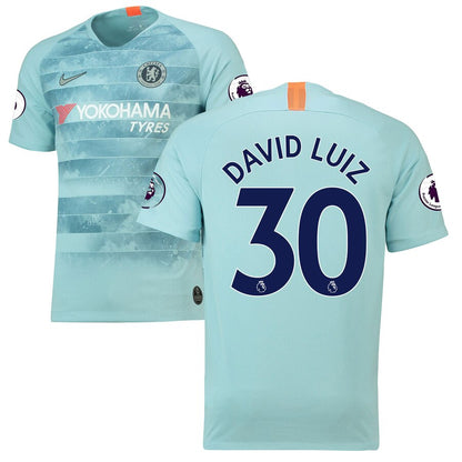 David Luiz Chelsea 2018/19 Third Stadium Replica Player Jersey – Blue