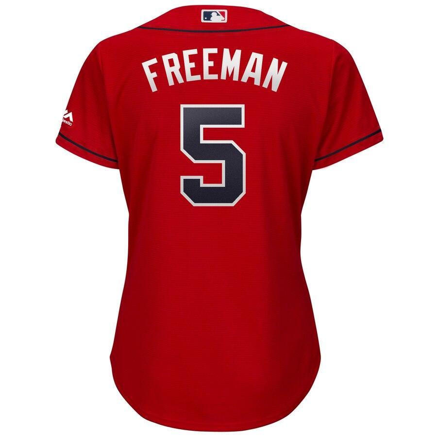 Freddie Freeman 5 Atlanta Braves Women's Alternate Cool Base Player Jersey – Cream