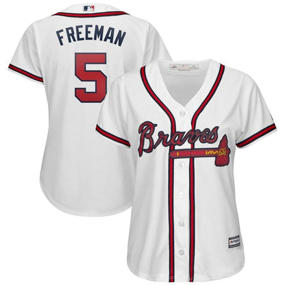 Freddie Freeman 5 Atlanta Braves Women's Alternate Cool Base Player Jersey – Cream