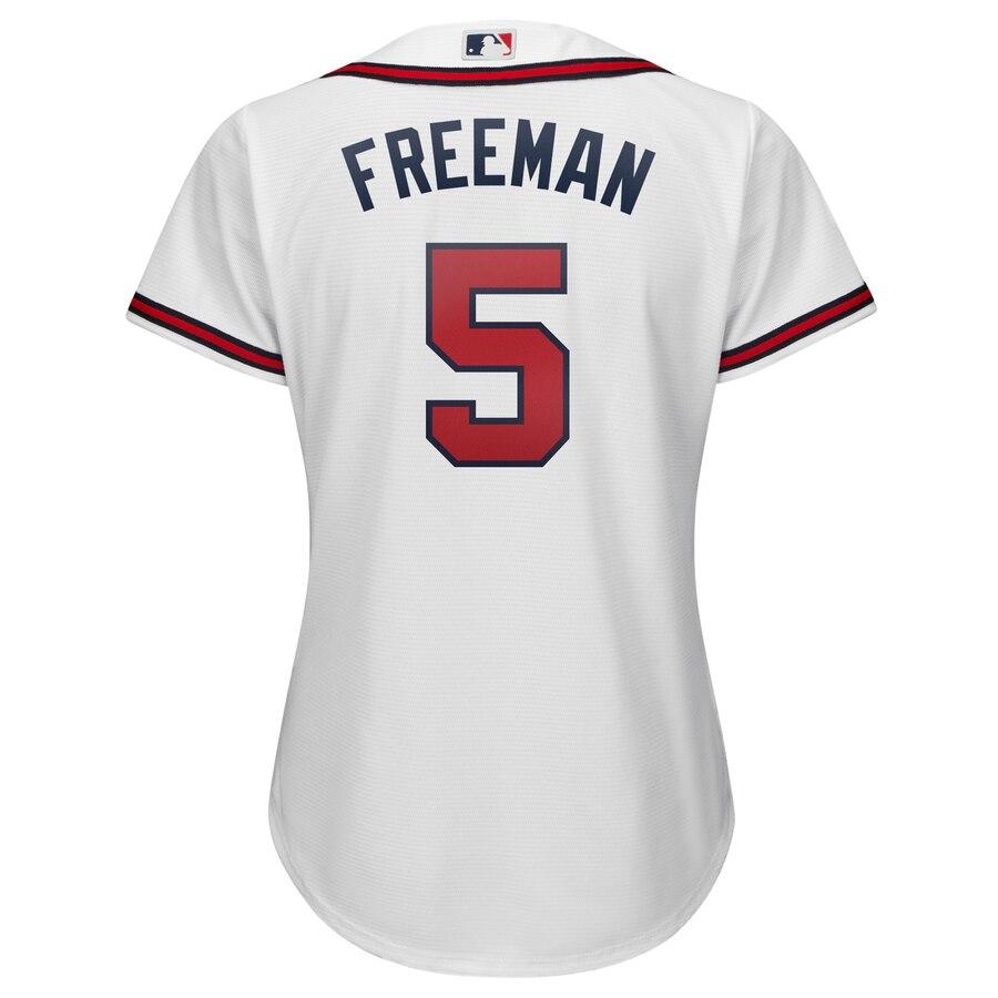 Freddie Freeman 5 Atlanta Braves Women's Alternate Cool Base Player Jersey – Cream