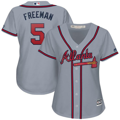Freddie Freeman 5 Atlanta Braves Women's Alternate Cool Base Player Jersey – Cream