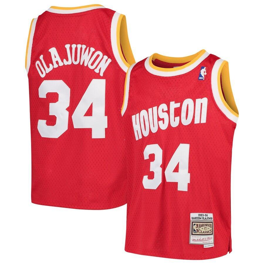Hakeem Olajuwon Houston Rockets Youth Swingman Throwback Jersey – Red