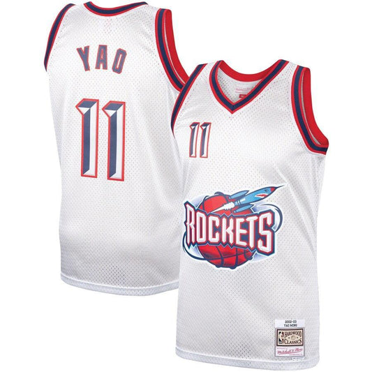 Yao Ming Houston Rockets Hardwood Classics Platinum Swingman Jersey