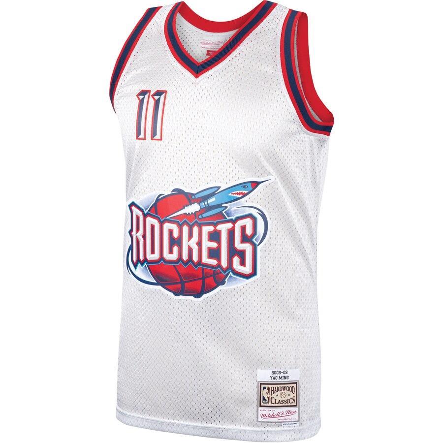 Yao Ming Houston Rockets Hardwood Classics Platinum Swingman Jersey