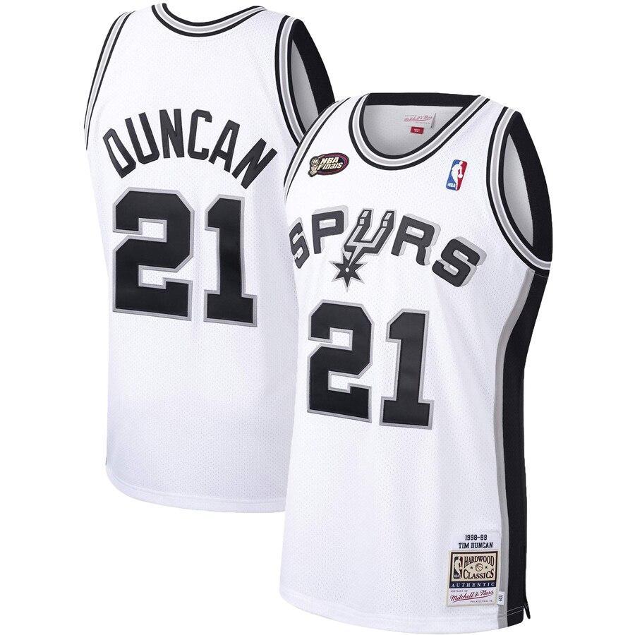 Tim Duncan San Antonio Spurs Classics 1998-99 Authentic Jersey – White