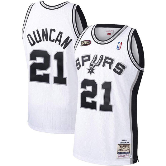 Tim Duncan San Antonio Spurs Classics 1998-99 Authentic Jersey – White