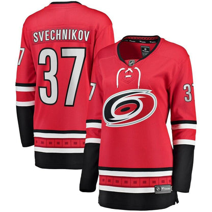 Andrei Svechnikov Carolina Hurricanes Branded Women's Home Breakaway Player Jersey – Red