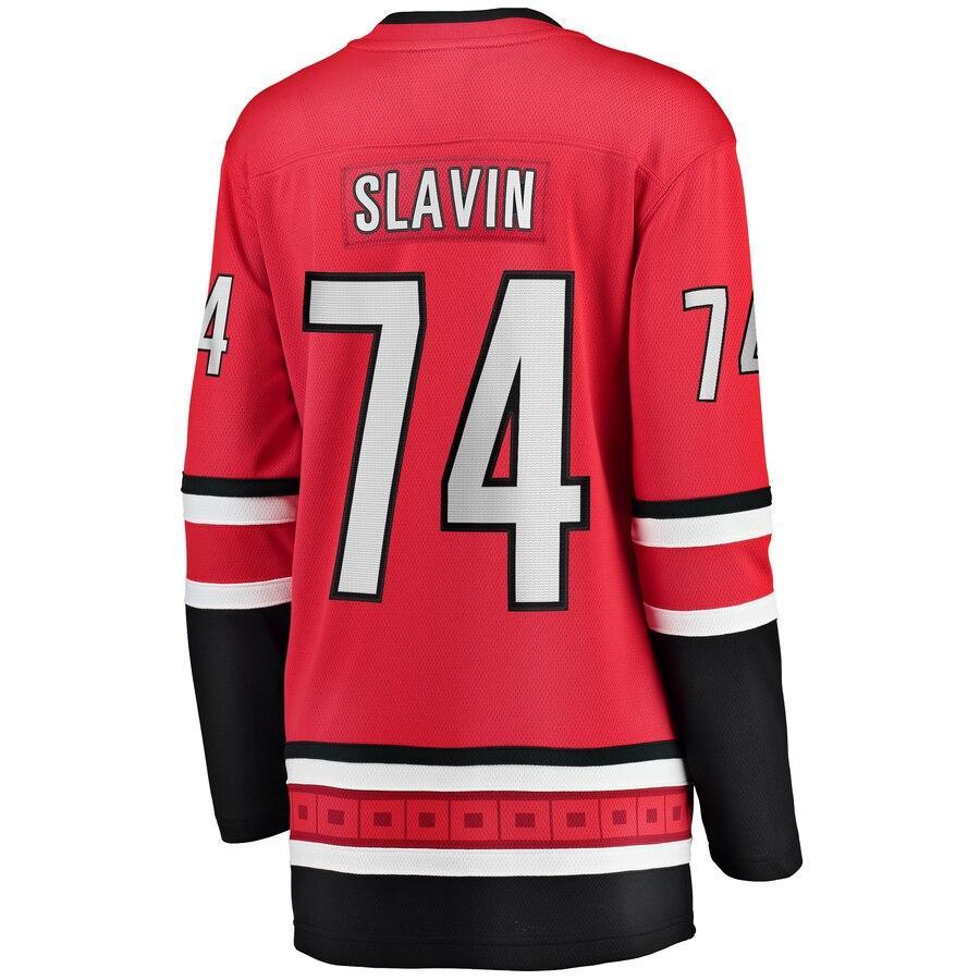 Jaccob Slavin Carolina Hurricanes Branded Women's Home Breakaway Player Jersey – Red