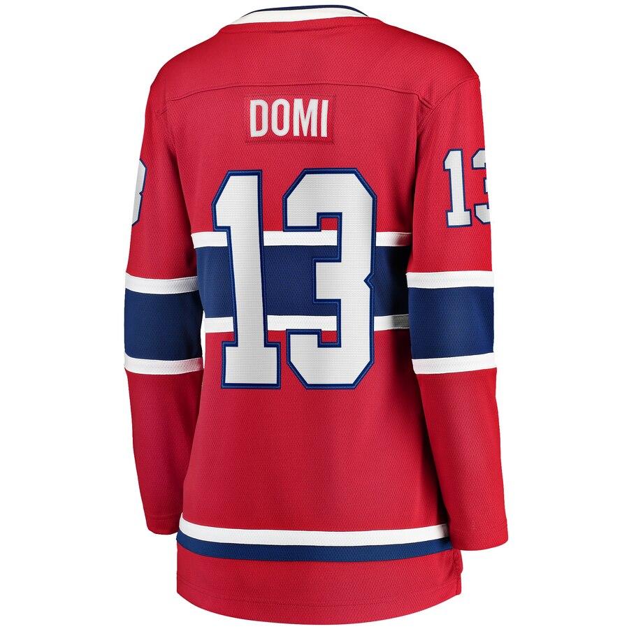 Max Domi 13 Montreal Canadiens Women's Red Home Breakaway Player Jersey