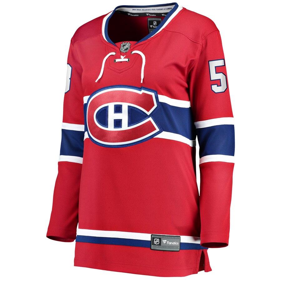 Victor Mete 53 Montreal Canadiens Women's Red Home Breakaway Player Jersey