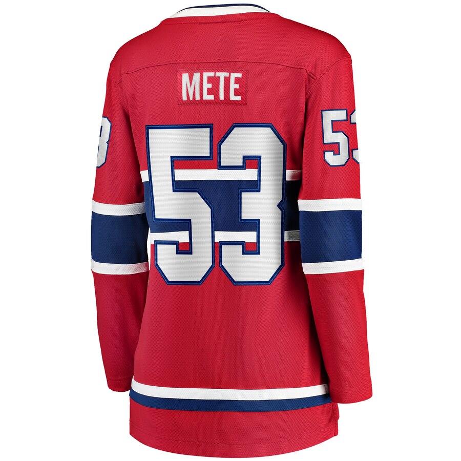 Victor Mete 53 Montreal Canadiens Women's Red Home Breakaway Player Jersey