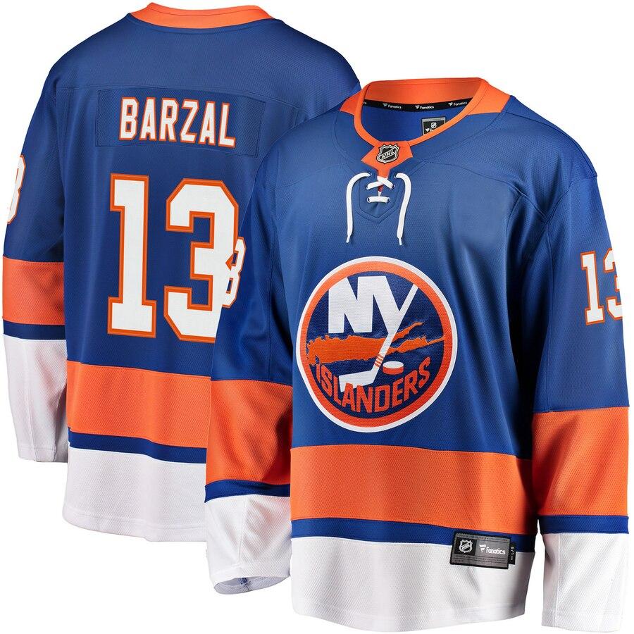 Mathew Barzal 13 New York Islanders Youth Royal Premier Breakaway Player Jersey