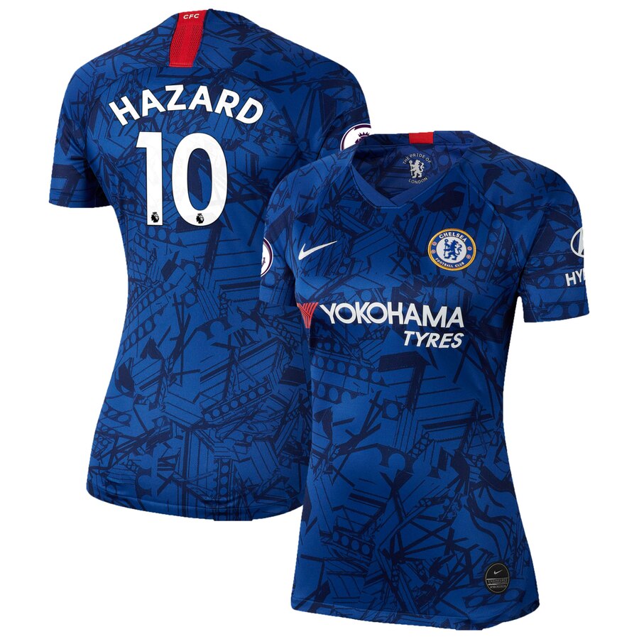 Eden Hazard Chelsea Women's 2019 Home Breathe Stadium Replica Jersey – Blue