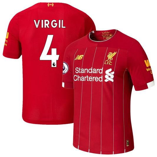 Van Dijk Liverpool 2019/20 Home Authentic Player Jersey – Red