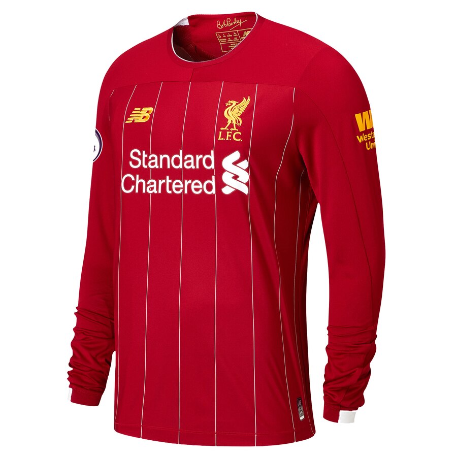 Roberto Firmino Liverpool 2019/20 Home Replica Player Long Sleeve Jersey – Red