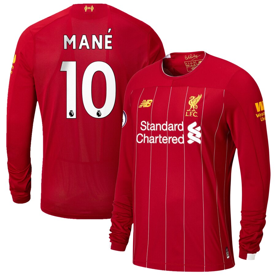 Sadio Mané Liverpool 2019/20 Home Replica Player Long Sleeve Jersey – Red