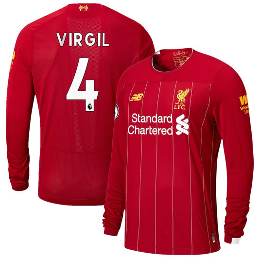 Van Dijk Liverpool Youth 2019/20 Home Replica Player Long Sleeve Jersey – Red