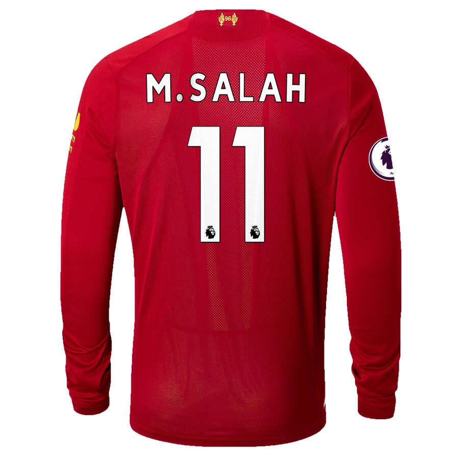 Mohamed Salah Liverpool Youth 2019/20 Home Replica Player Long Sleeve Jersey – Red