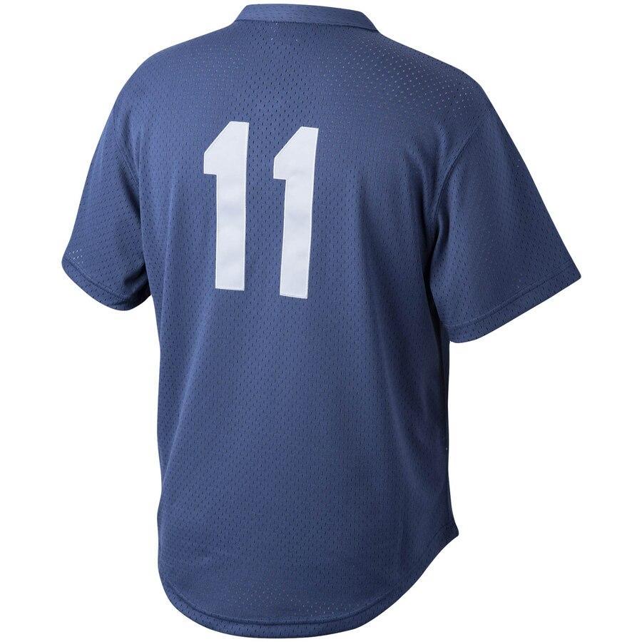 Men's Seattle Mariners Edgar Martinez Mitchell & Ness Navy Cooperstown Collection Mesh Batting Practice Jersey