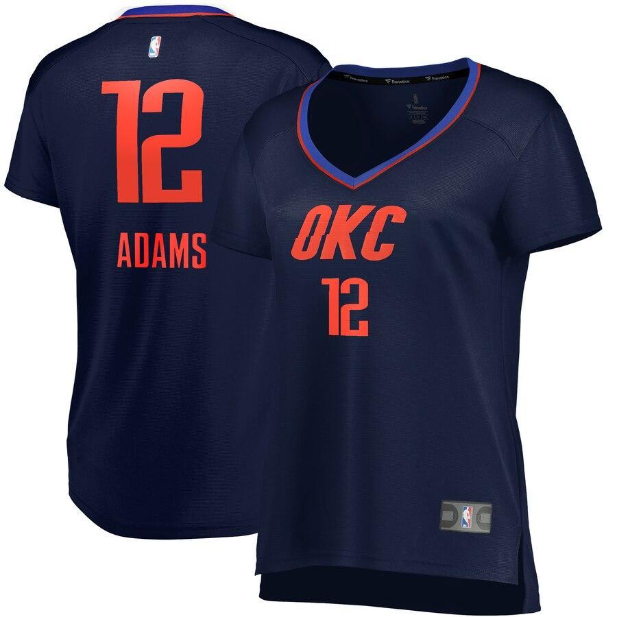 Steven Adams Oklahoma City Thunder Women's Fast Break Replica Jersey - Statement Edition – Navy