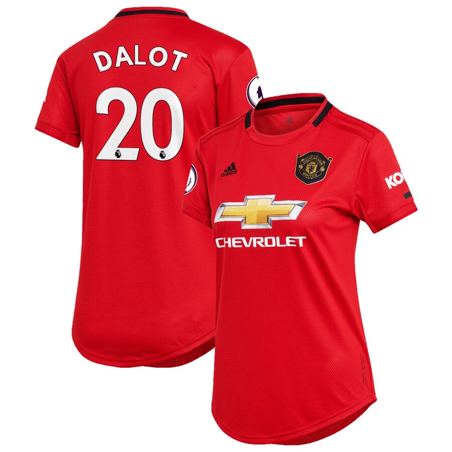 Diogo Dalot Manchester United Women's 2019/20 Home Replica Player Jersey – Red