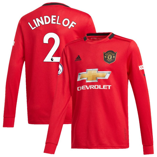 Victor Lindelöf Manchester United Youth 2019/20 Home Replica Long Sleeve Player Jersey – Red