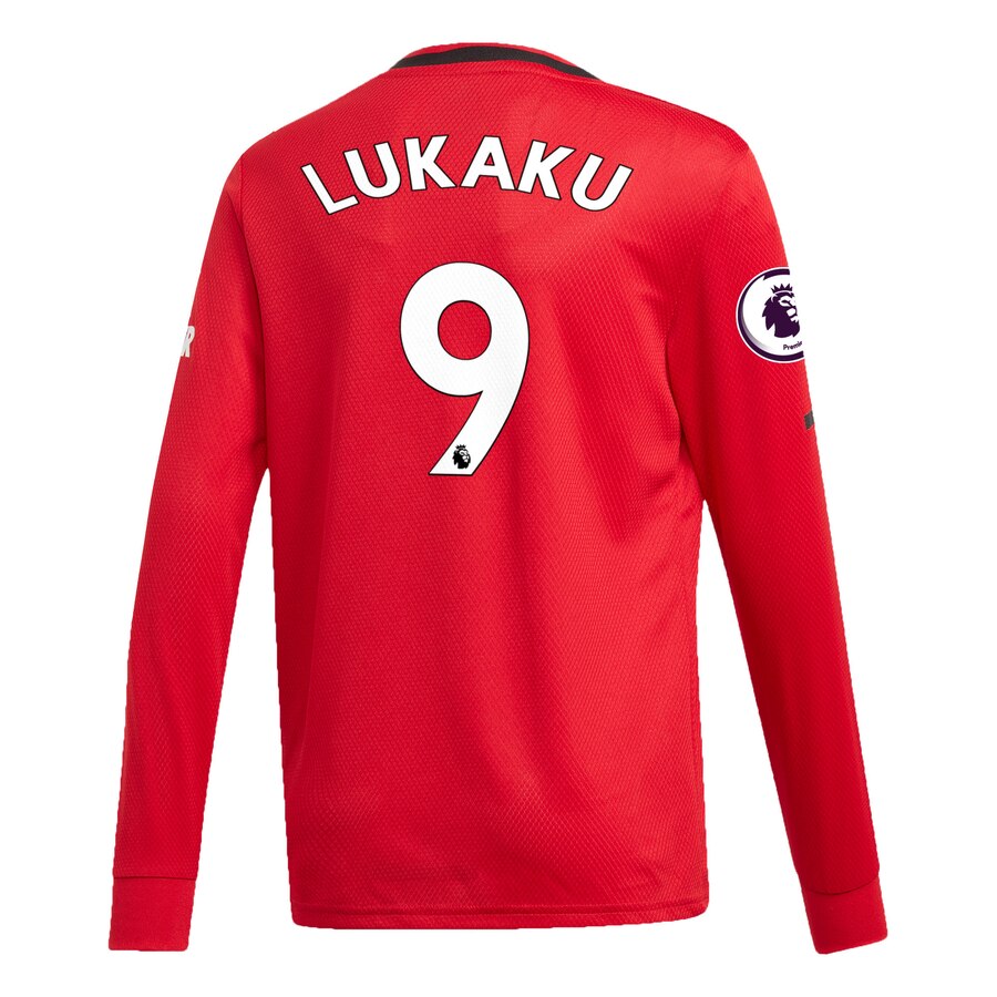 Romelu Lukaku Manchester United Youth 2019/20 Home Replica Long Sleeve Player Jersey – Red
