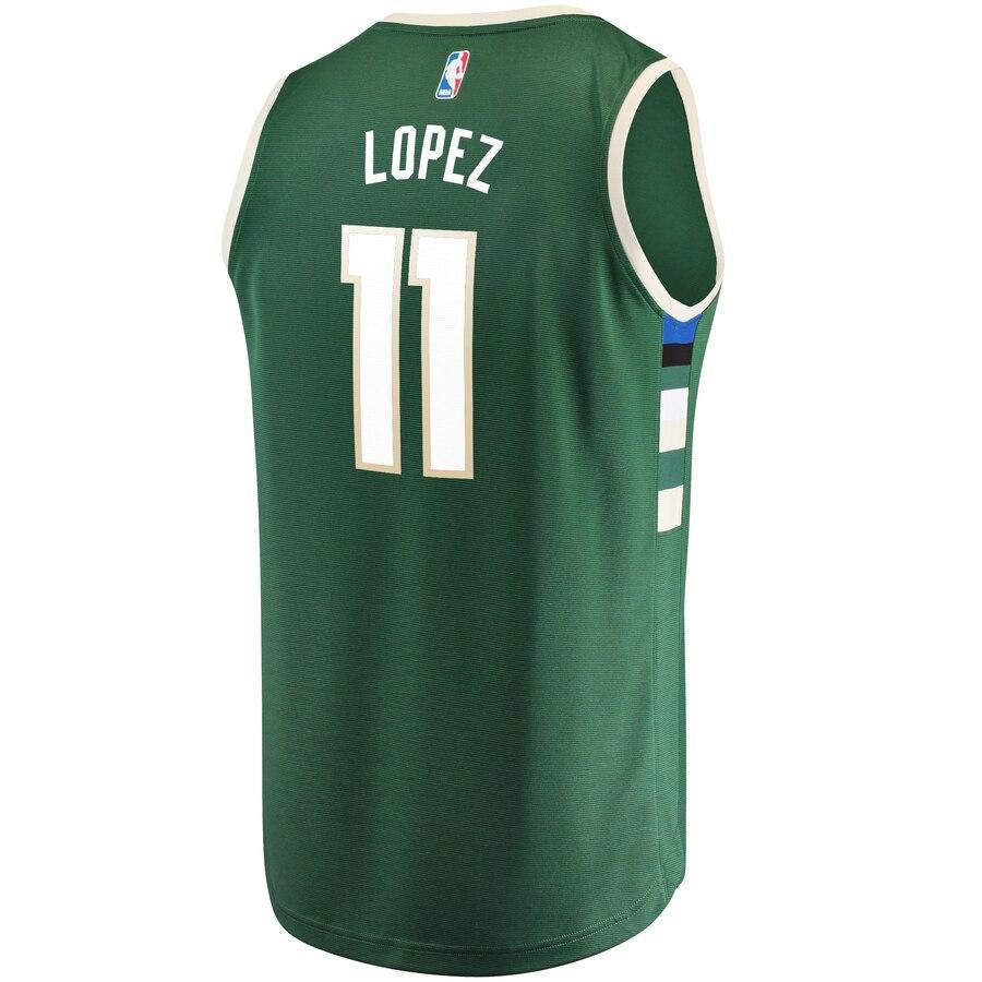 Brook Lopez Milwaukee Bucks Fast Break Replica Player Jersey Green - Icon Edition