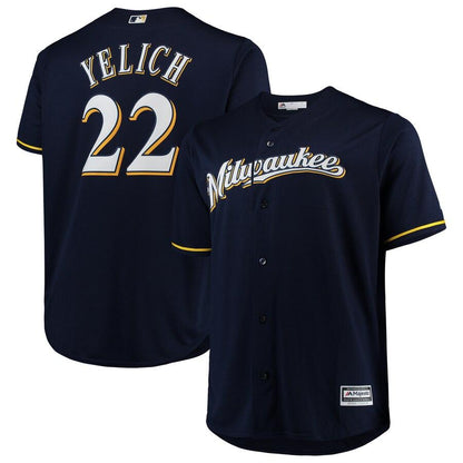 Christian Yelich Milwaukee Brewers Big & Tall Home Cool Base Player Jersey